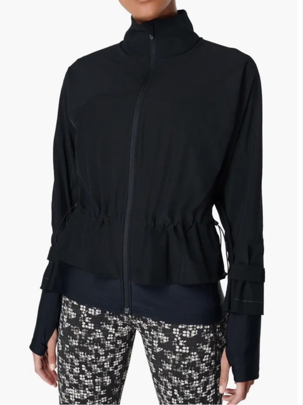 NWT Sweaty Betty Fast Lane Running Jacket | Black | Size Medium